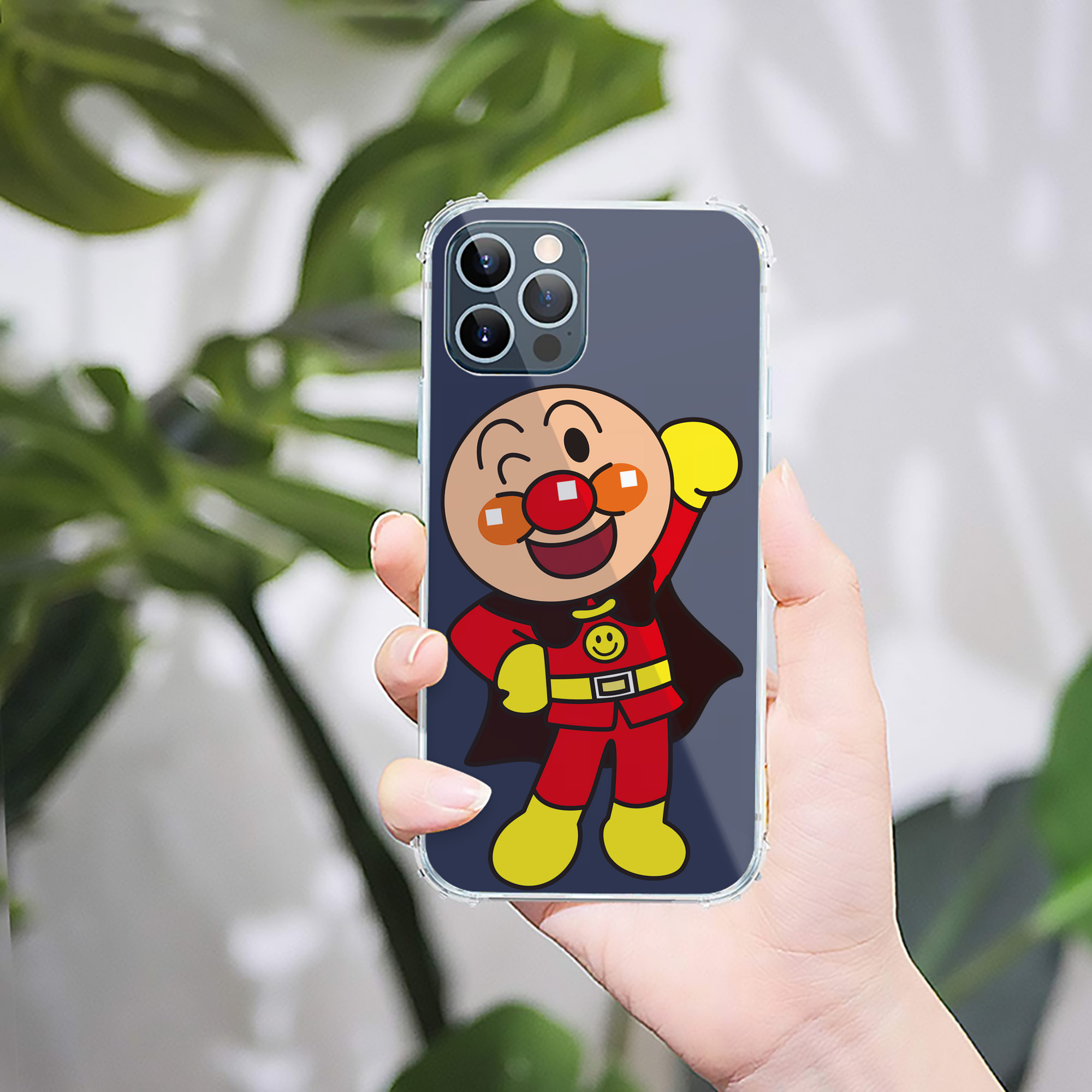 （画像用） アンパンマン Anpanman 【iPhone 12シリーズ対応】透明スマホケース（クリアソフトケース）